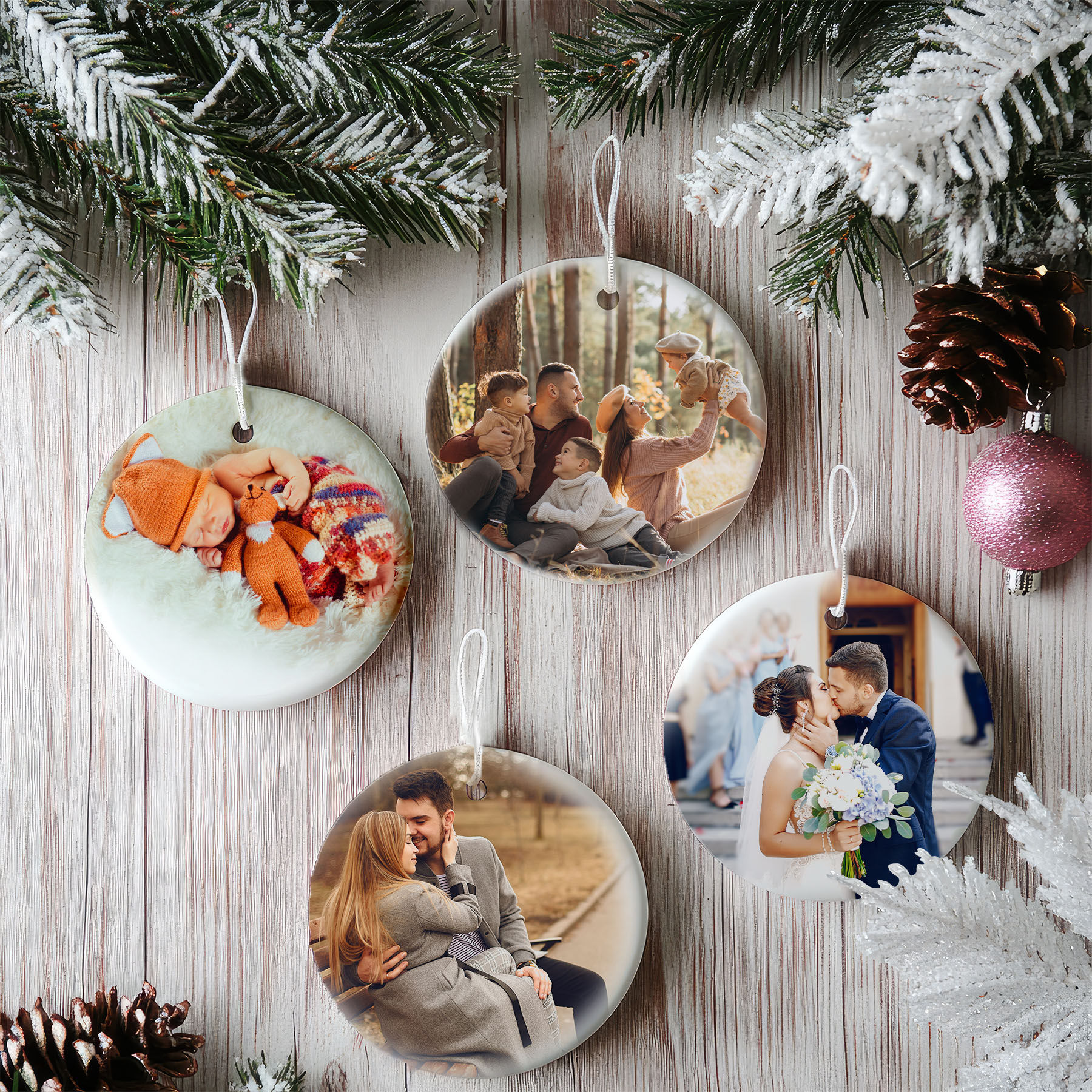 3" Round Custom Photo Ornament