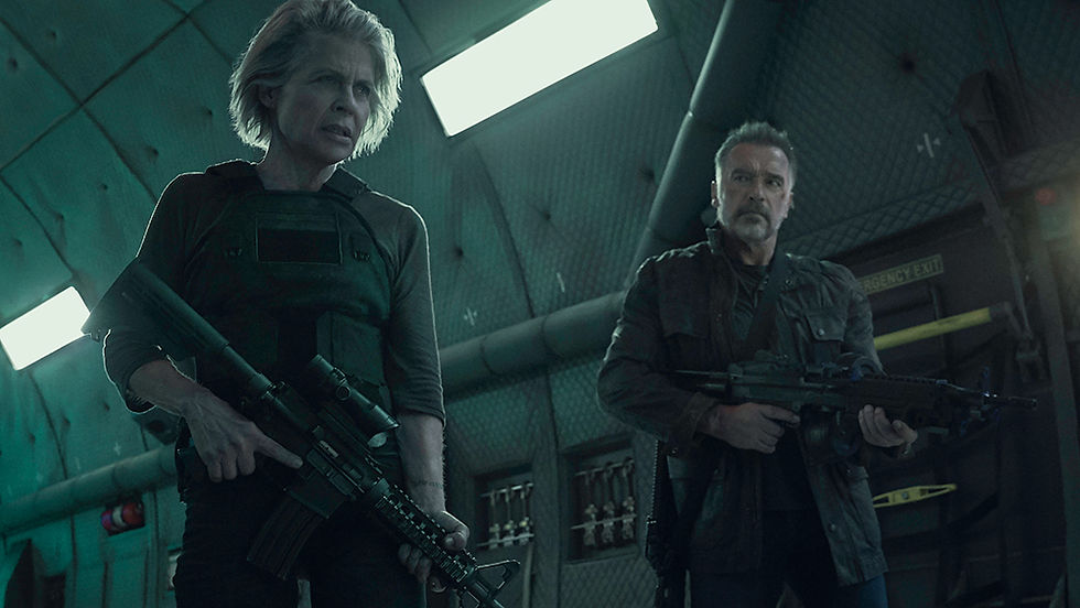 O retorno da dupla Sarah Connor (Linda Hamilton) e T-800 (Arnold Schwarzenegger) é o item principal para o bom andamento do filme (Imagem: Fox / Divulgação)