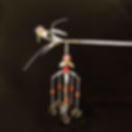 銀びら簪　菖蒲に燕