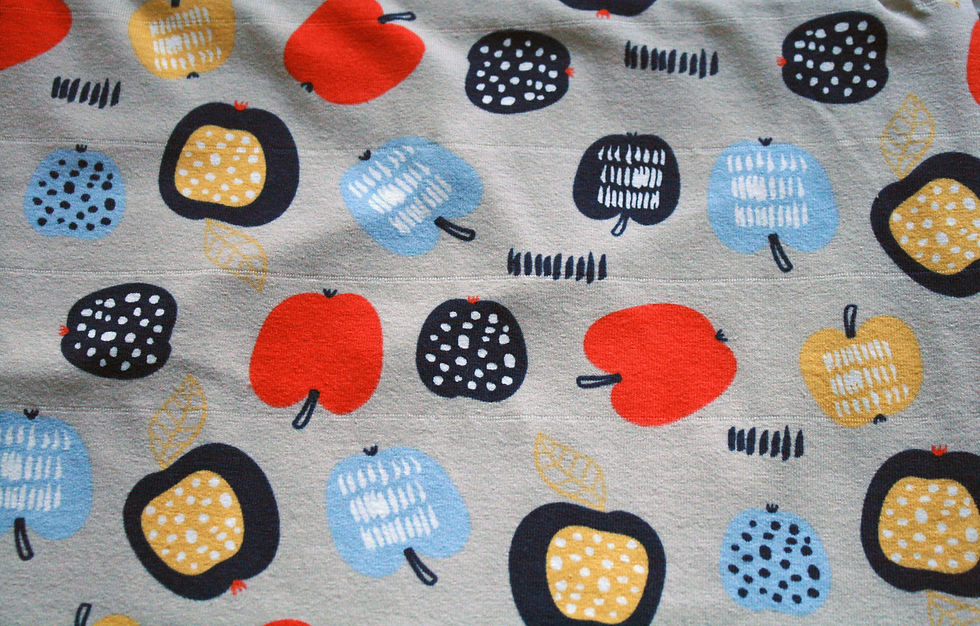 Miniatura: Jersey pommes beige - 100x160cm (laize)