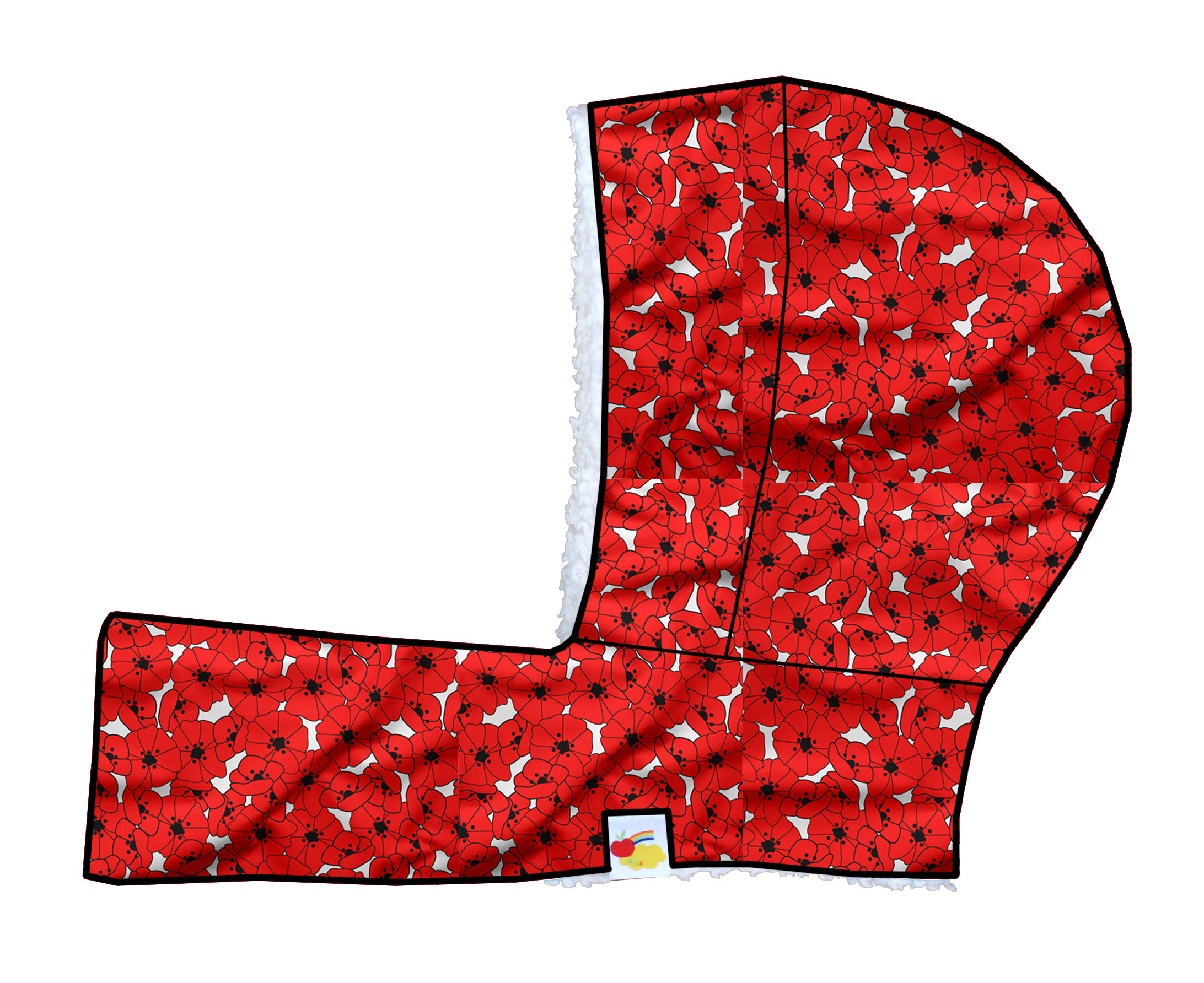 Cagoule évolutive coquelicots