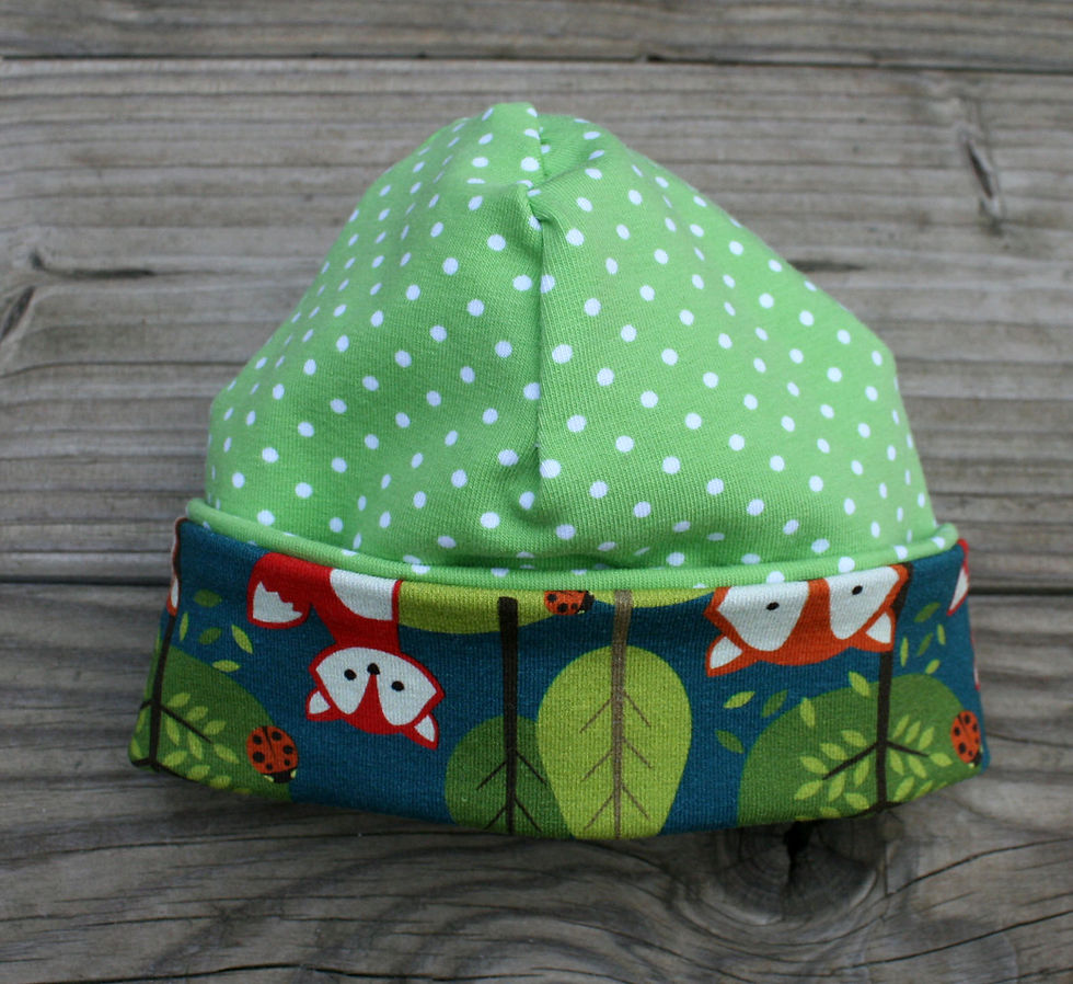 Miniatura: Bonnet de naissance forêt enchantée