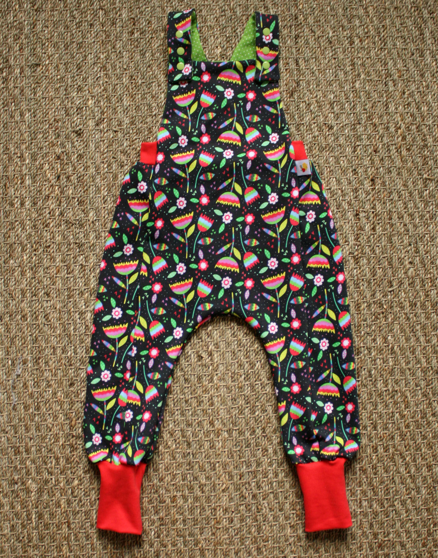 Salopette sweat Fleurs multicolores