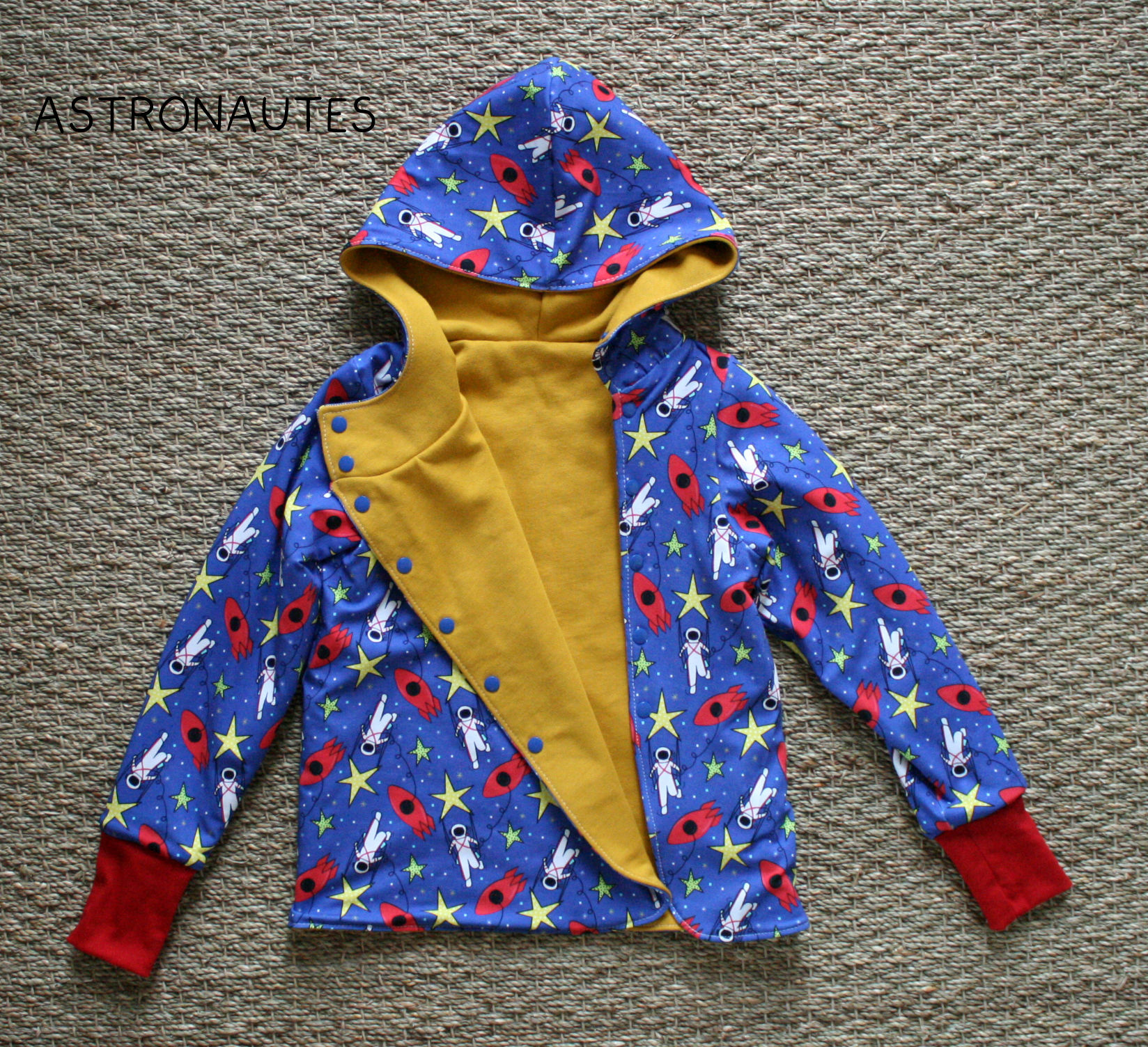 Gilet réversible Jaune Curry/Imprimé au choix
