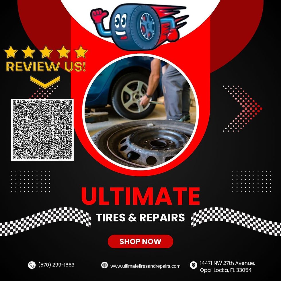 Ultimate Tires & Repairs barcode for quick access to our services and contact information