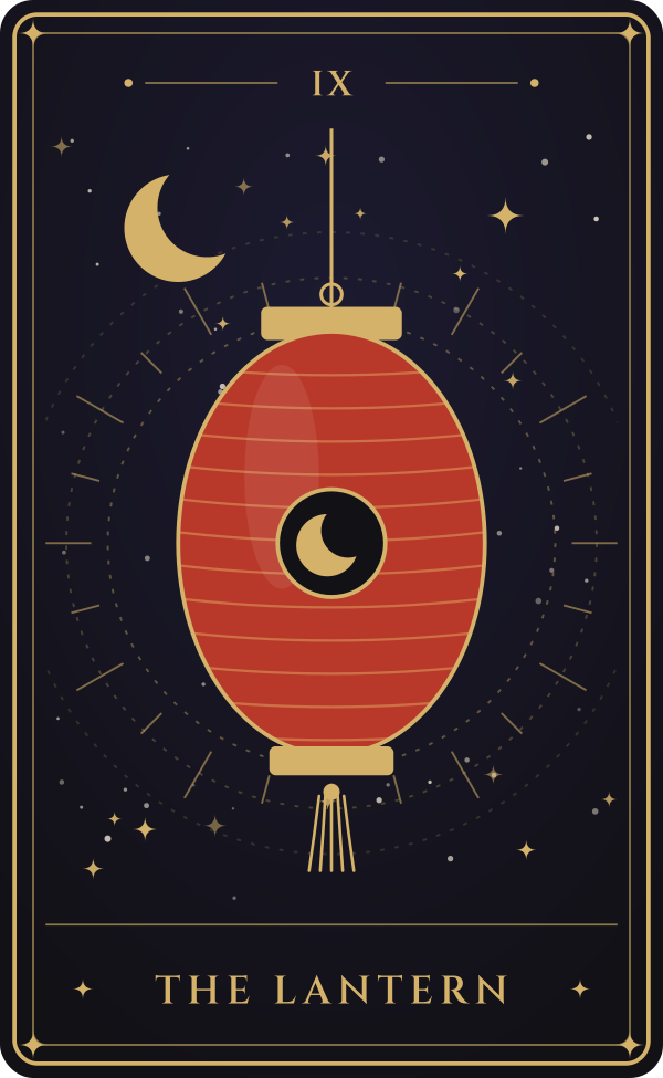 Tarot-style card: The Lantern