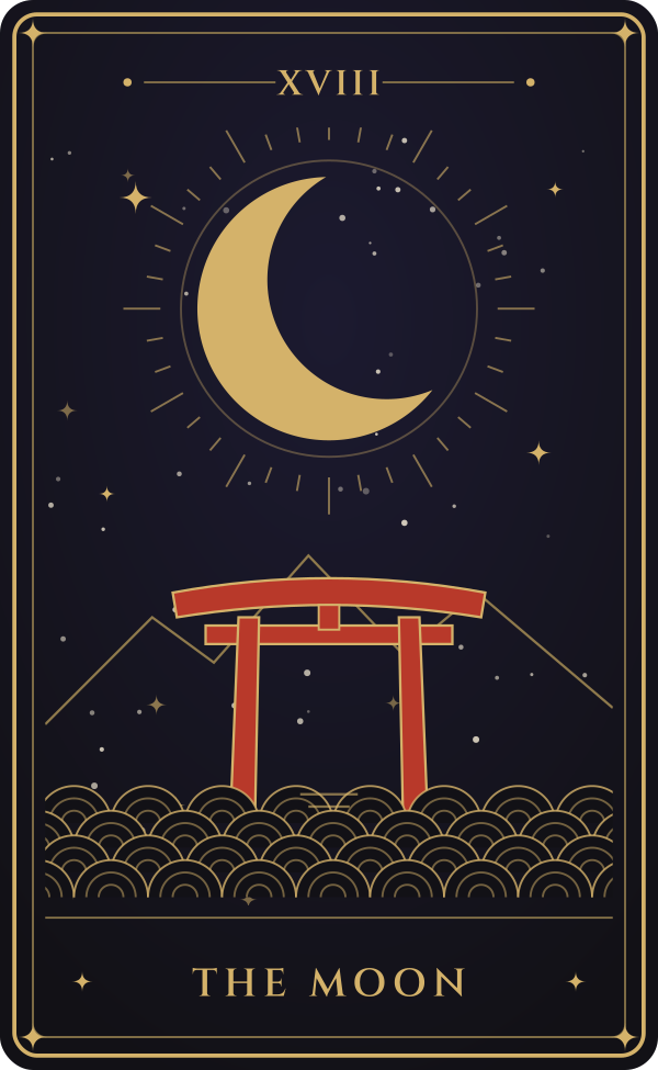 Tarot-style card: The Moon