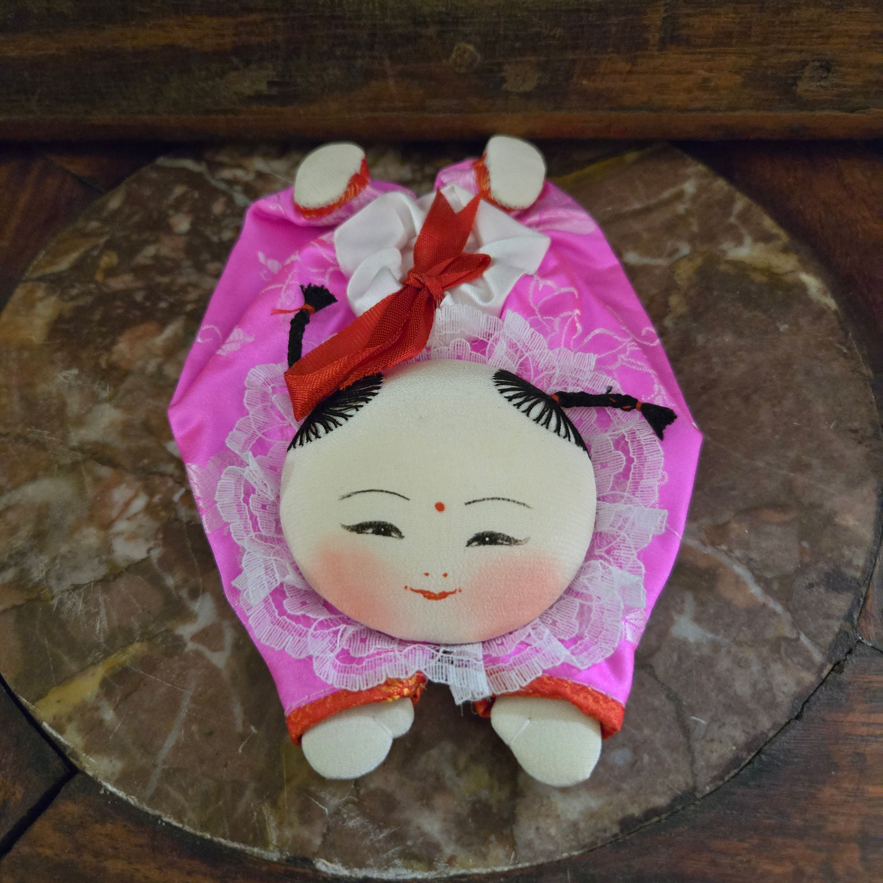 baby beursje tasje geluk china rose