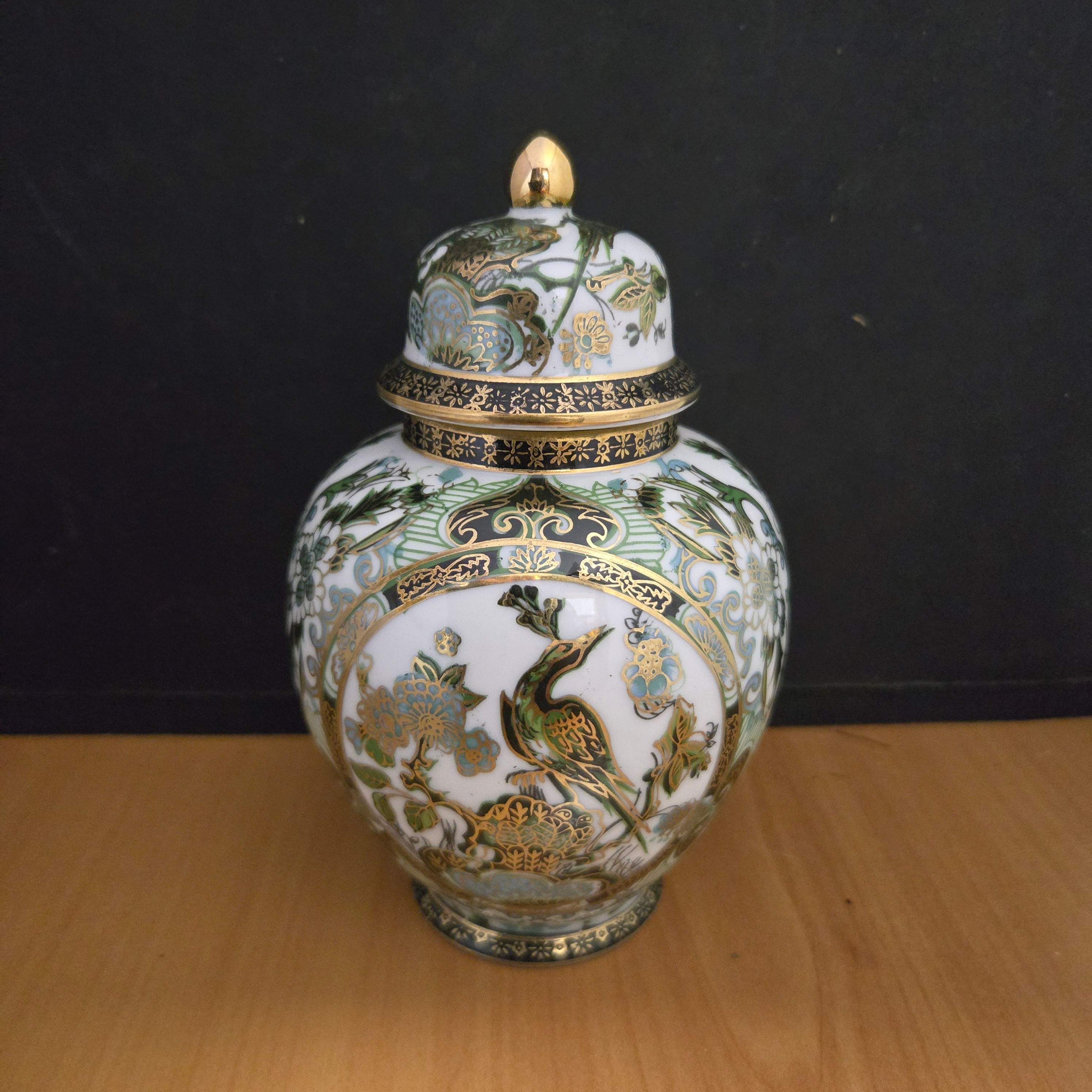Tempel pot Groen Imari cirkel 16 cm