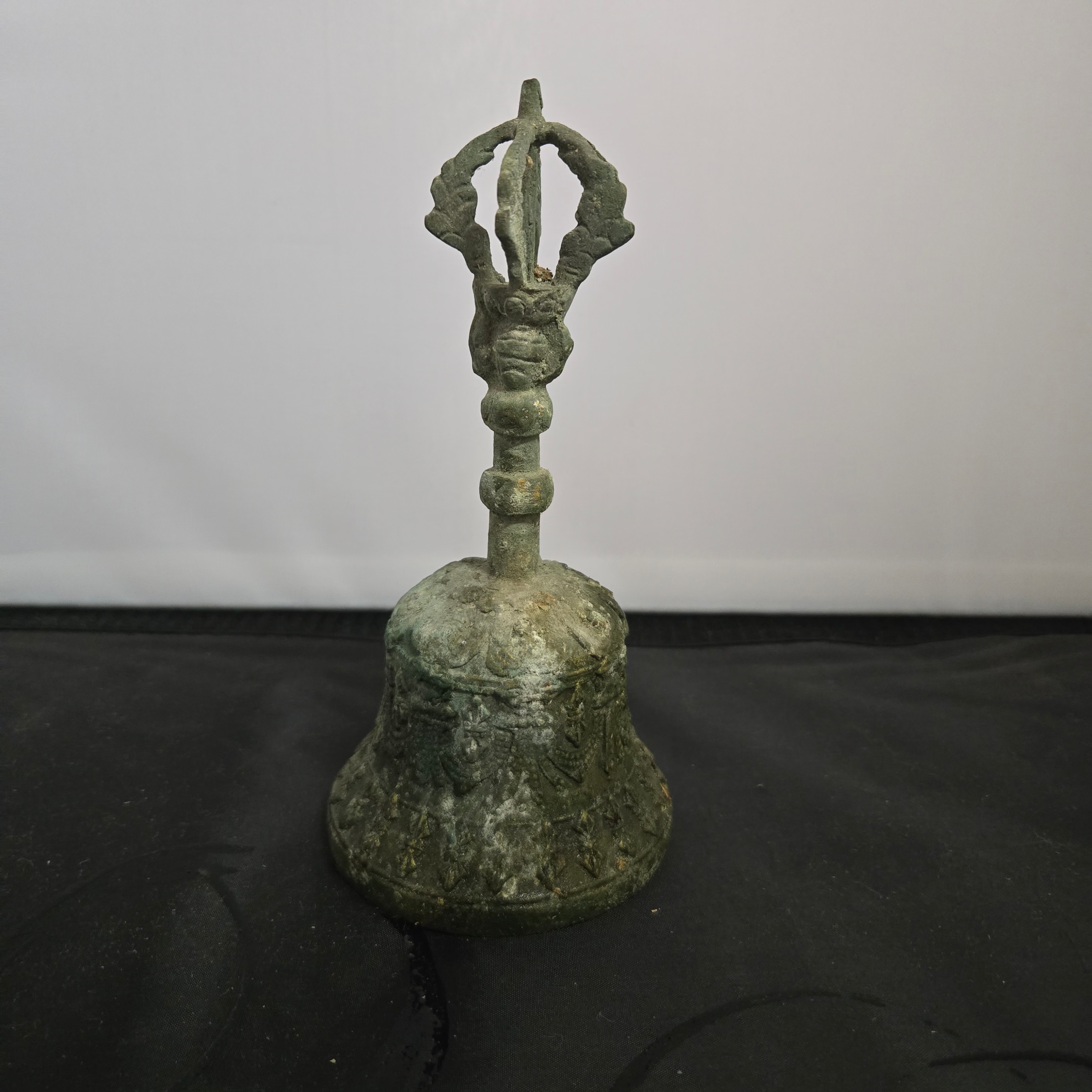 Bel koper ge-oxideerd 15 cm