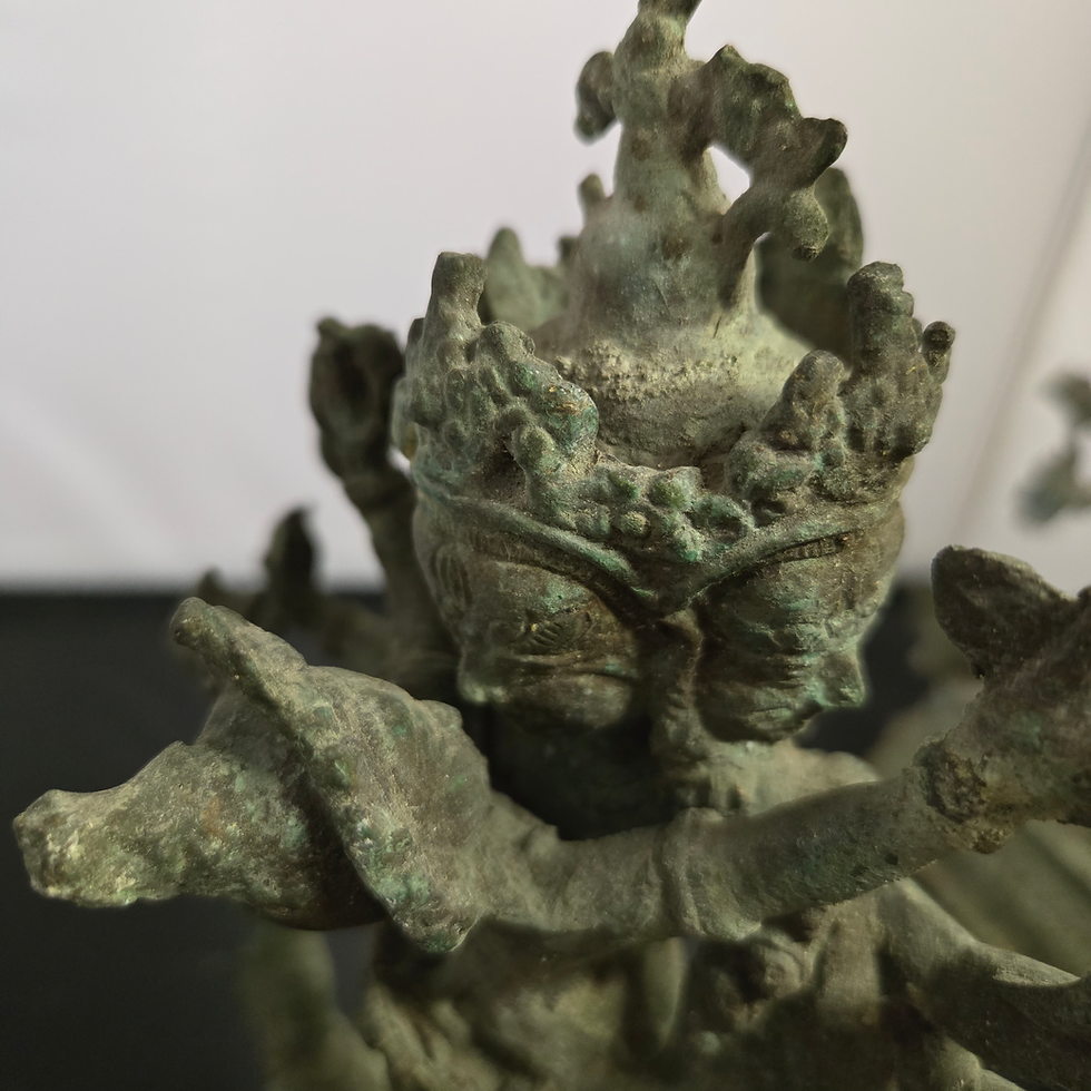 Thumbnail: Chakrasamvara koper ge-oxideerd 24 cm