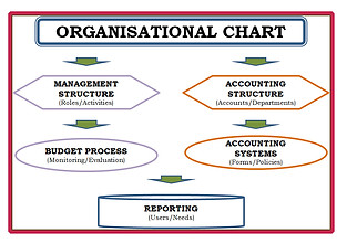 flowchart of mangement and accounting processes that originate from the organisational chart