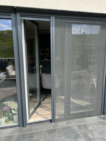 Slimline flyscreen frame on patio doors in Henley