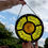 Thumbnail: Sunflower Roundel, handmade stained glass