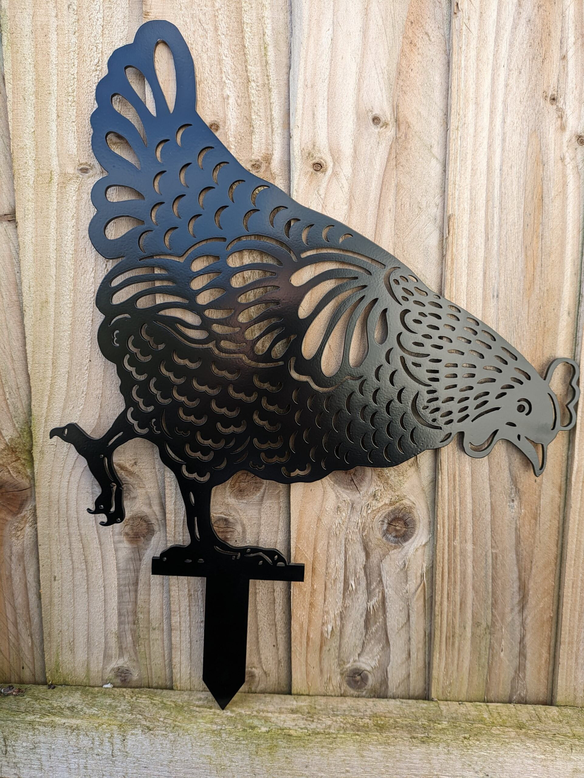 Chicken 5 garden stake