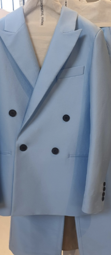 womens suiting cornflower blue