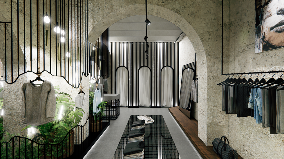 negozio abbigliamento_render