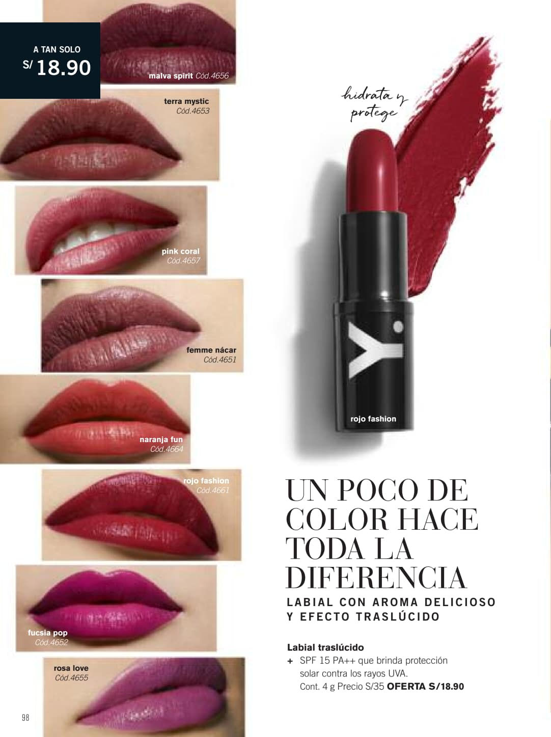 Labial con aroma
