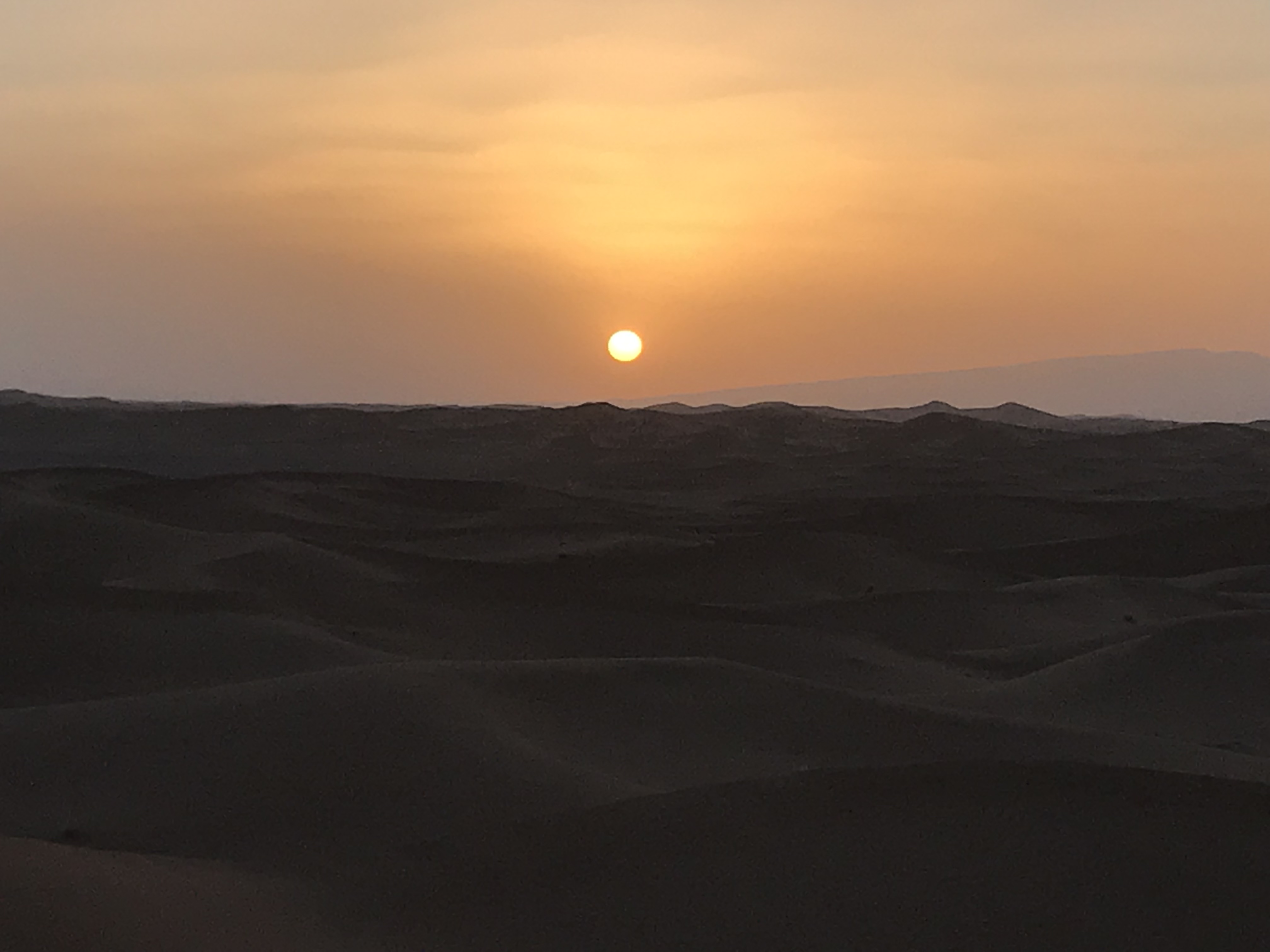 Coucher De Soleil à Chegaga Désert Du Maroc Légendes