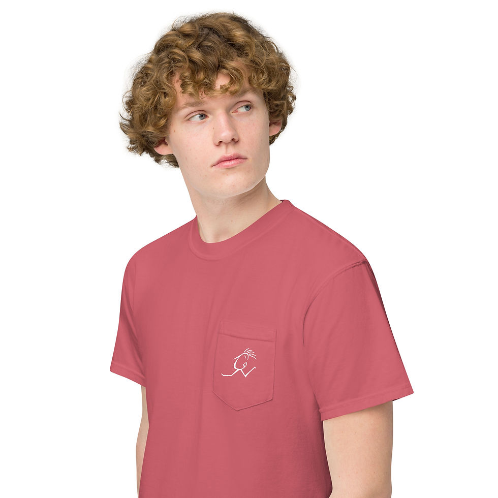 Thumbnail: Unisex Pocket T w Embroidered White Free Bird on Pocket /White Full Logo on Back