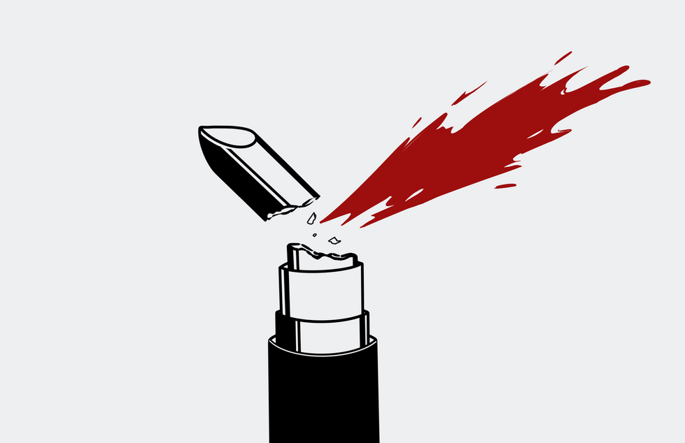 Broken Lipstick White