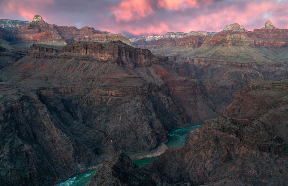 A Fiery Sunset Over Plateau Point 3
