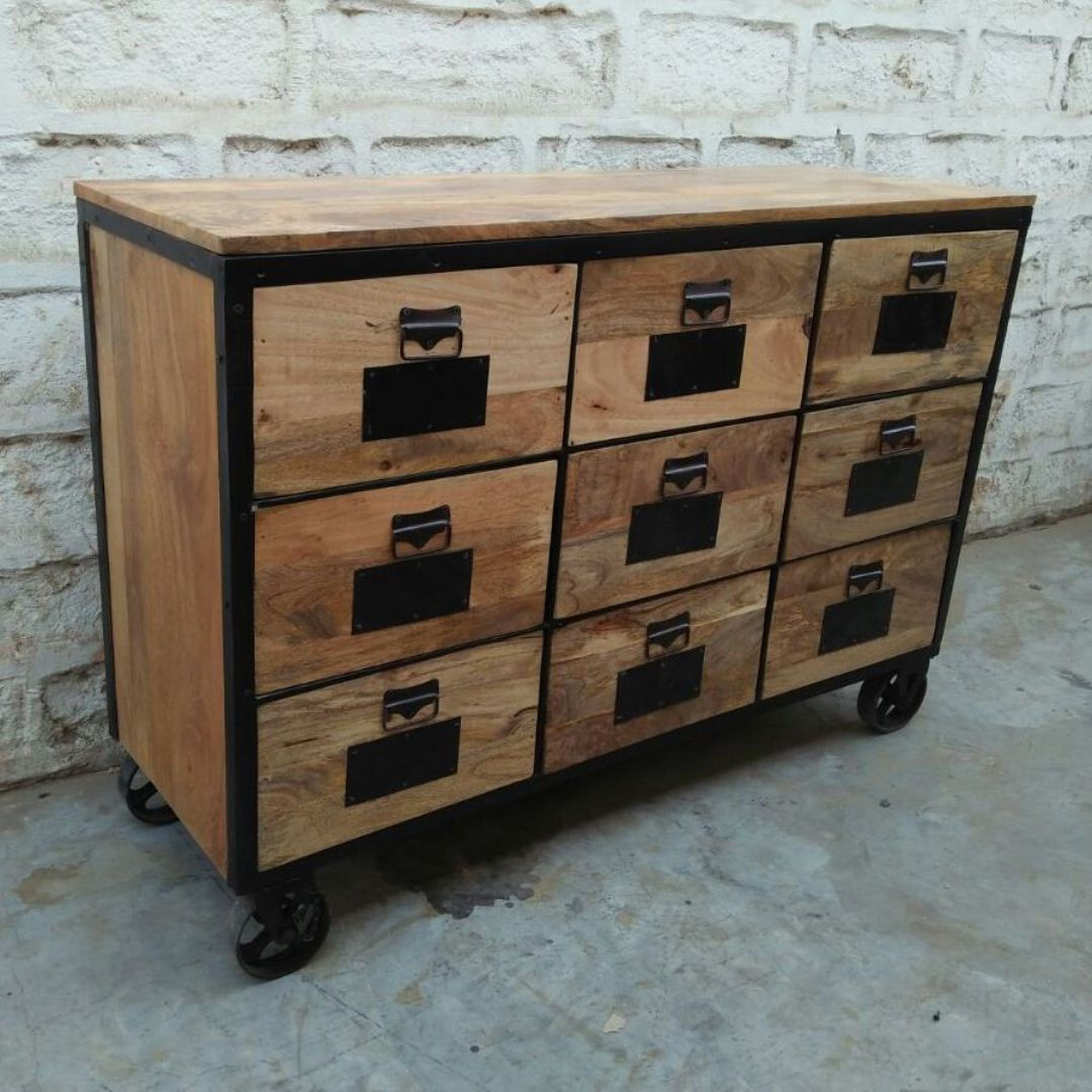 Industrial chest of Drawer with 9 drawer