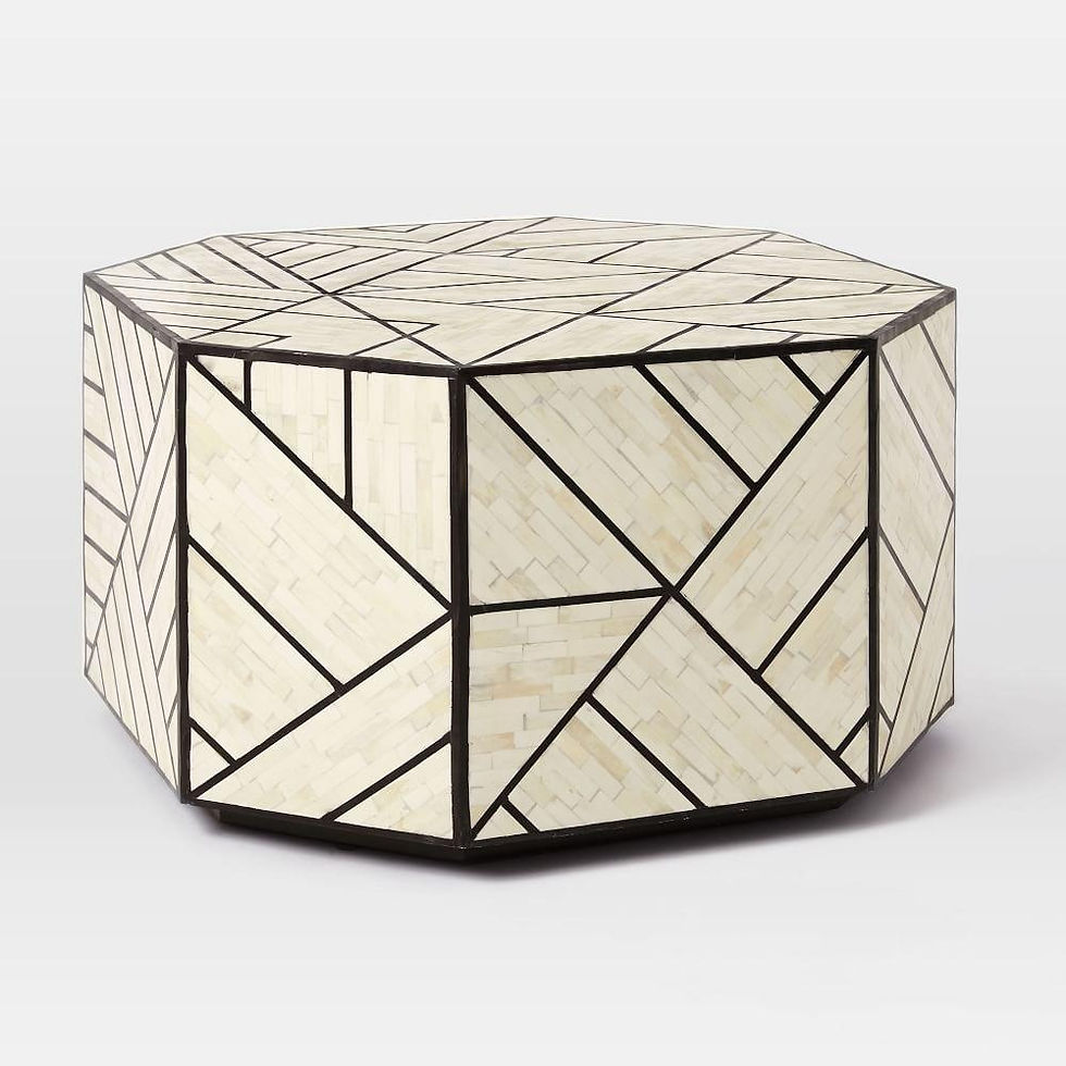 Thumbnail: Modern Design bone inlay coffee table