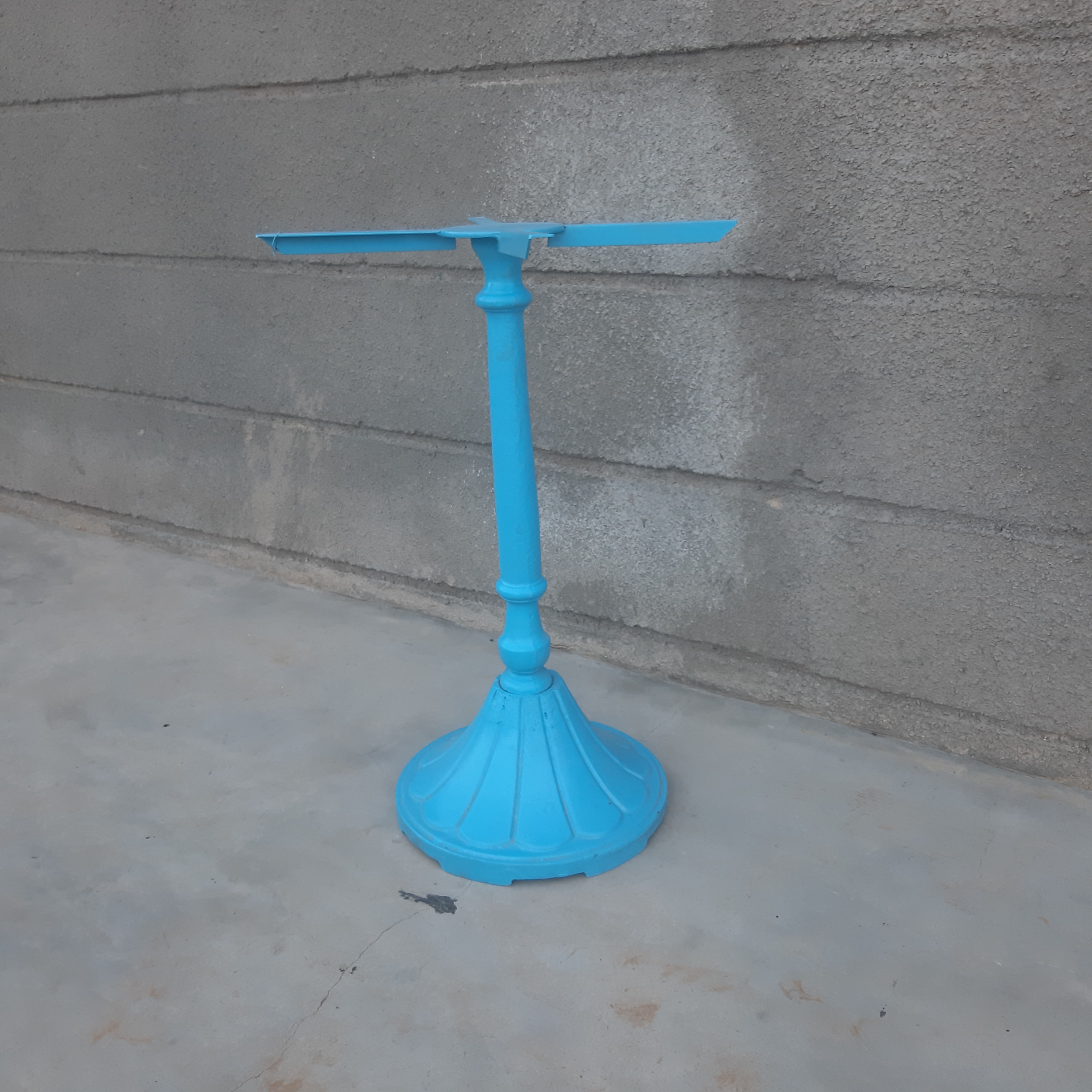Blue Flower Cast Iron table Base