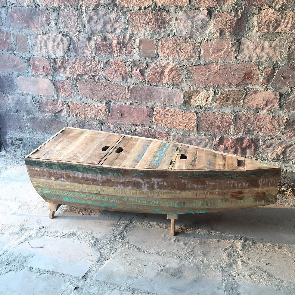 Thumbnail: Recycle Boat coffee table Kolkata