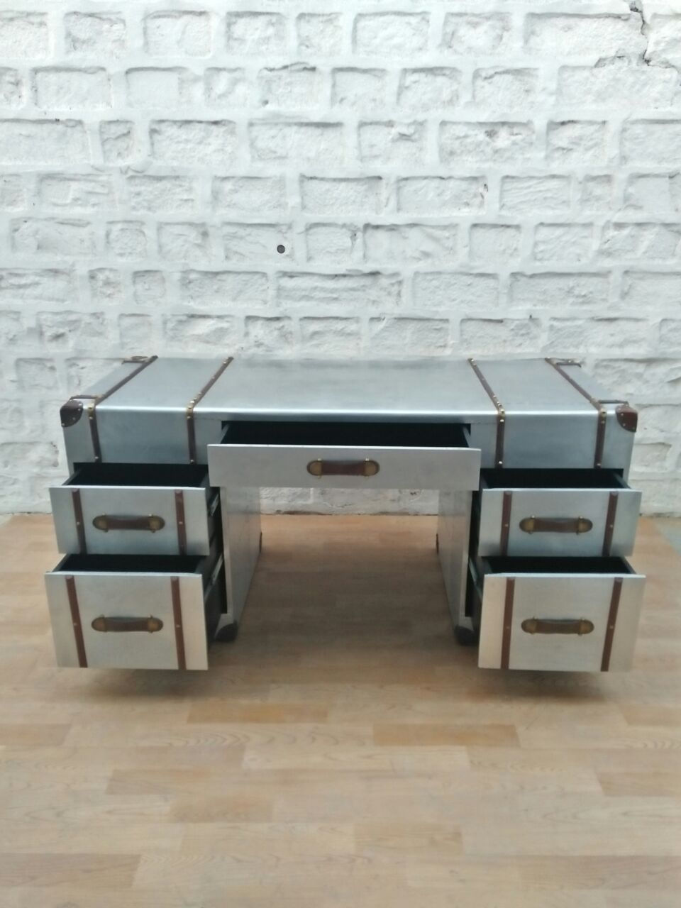 Thumbnail: Aviator leather fitted desk