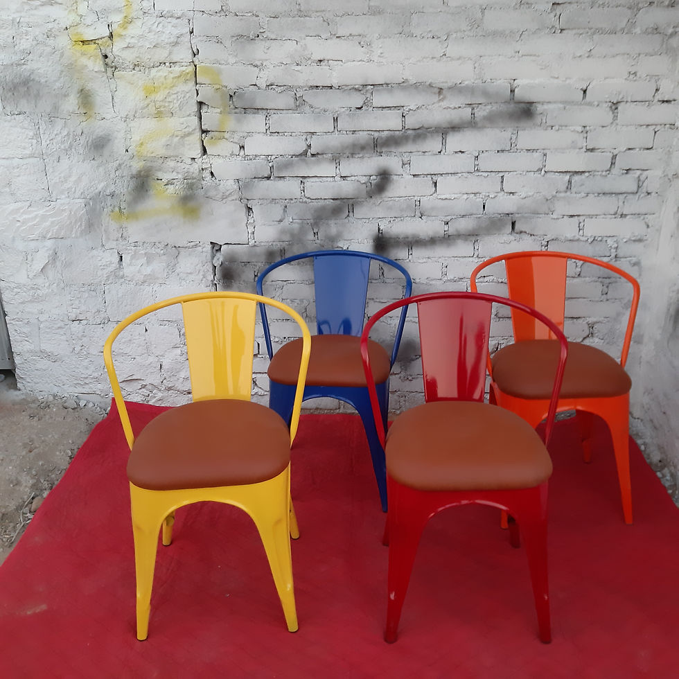 Thumbnail: Logo metal restaurants chair with cushion