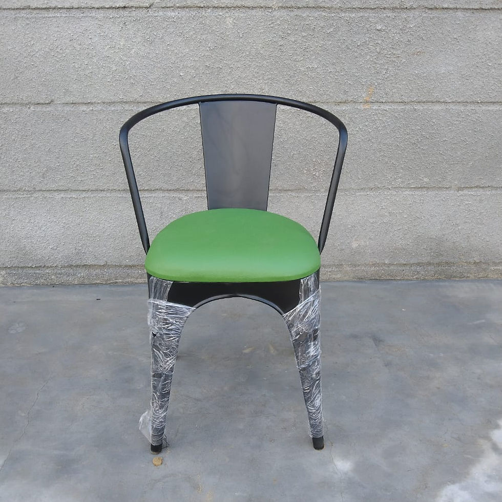 Thumbnail: Logo metal restaurants chair with cushion