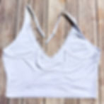 Thumbnail: the busted tank lace modal longline plunge pocketed mastectomy bra white