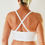 Thumbnail: the busted tank modal wide strap pocketed mastectomy bra flat bra cross straps white