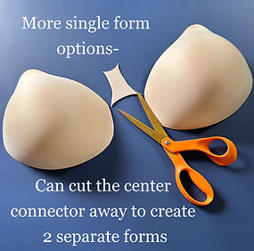 the busted tank breast forms can be cut and trimmed
