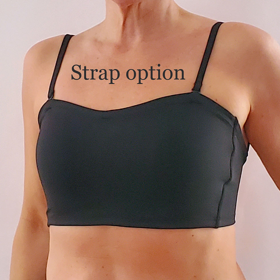 Thumbnail: the busted tank poly strapless clasp bra halter bra with convertible straps black
