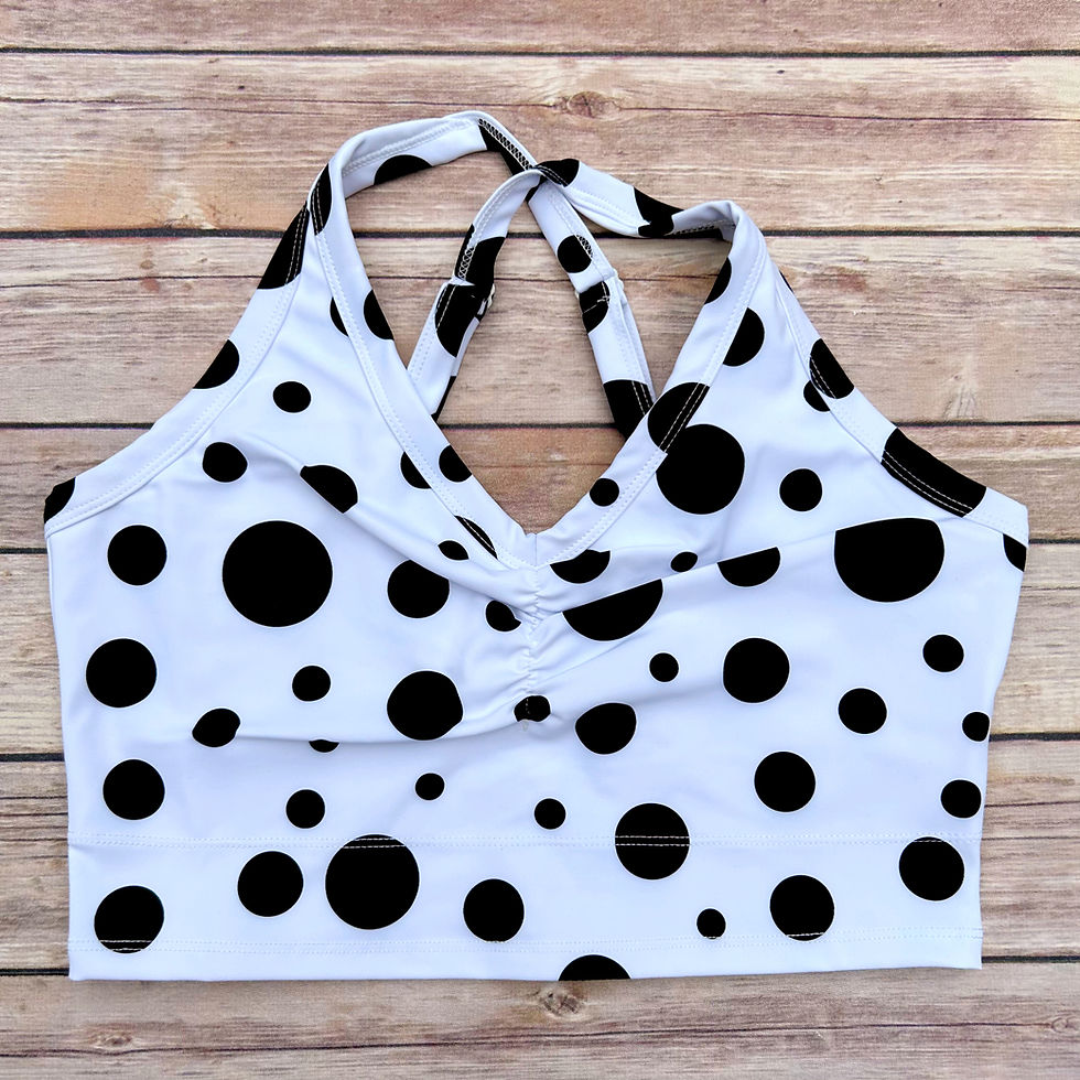 Thumbnail: the busted tank pocketed mastectomy swimwear and bra polka dots