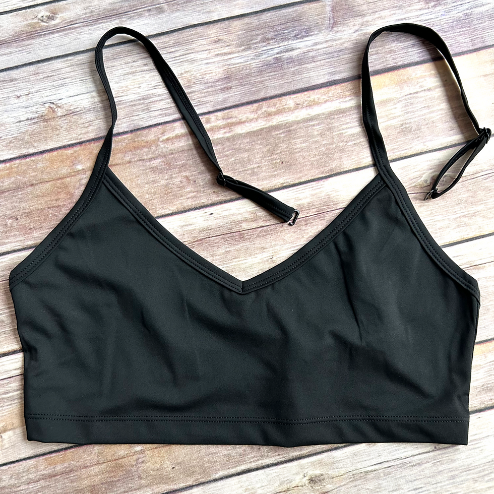 Thumbnail: the busted tank Lightweight poly Simple Plunge Convertible Strap Mastectomy Bra black