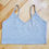 Thumbnail: the busted tank pocketed mastectomy bra thin strap modal bra heather gray