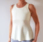 Thumbnail: the busted tank flowy pocketed mastectomy tank pearl white front view with no breast forms