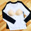 Thumbnail: the busted tank pocketed mastectomy long sleeved top white and black with optional breast forms