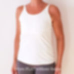 Thumbnail: the busted tank organic cotton pocketed mastectomy camisole pearl white