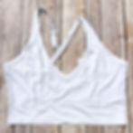 Thumbnail: the busted tank modal longline plunge pocketed mastectomy bra white