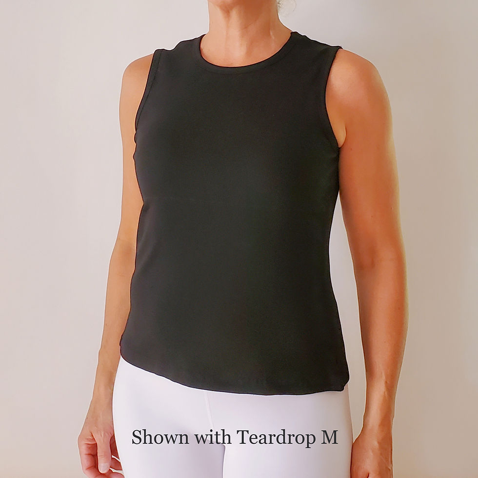 Thumbnail: the busted tank cotton crew pocketed mastectomy tank black
