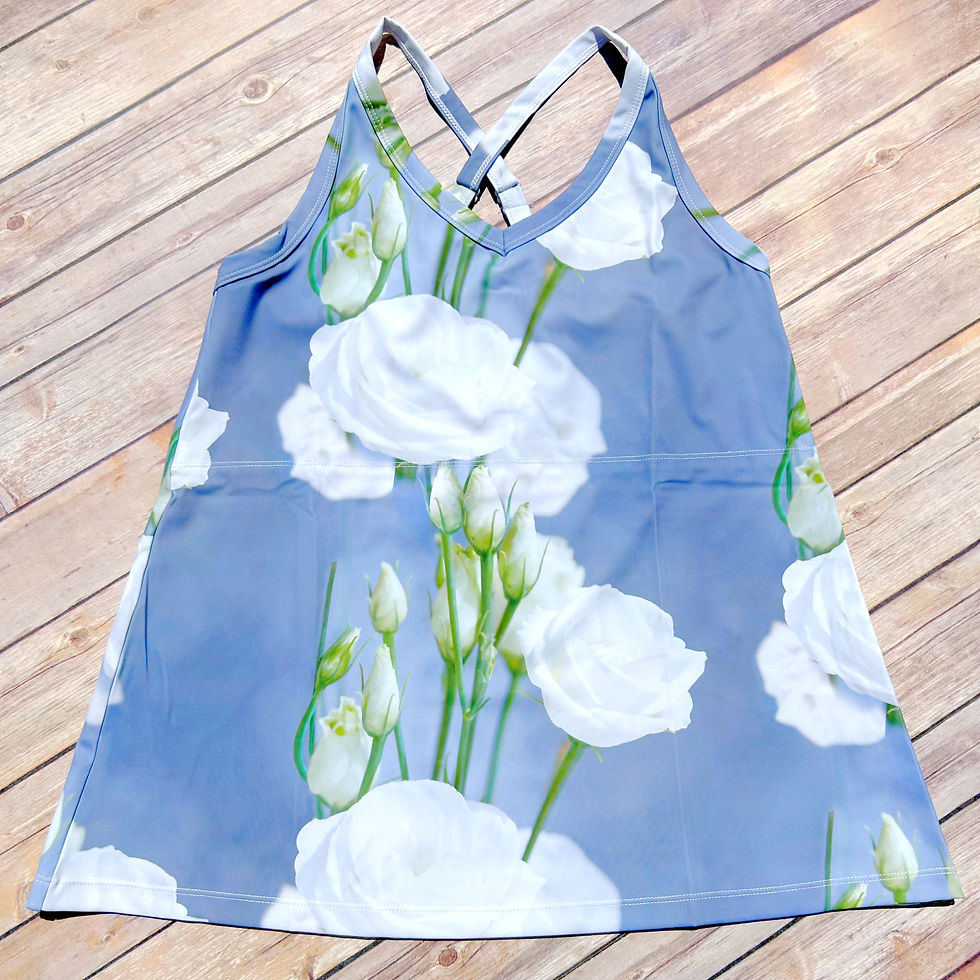 Thumbnail: the busted tank pocketed mastectomy swimwear loose fit mastectomy tankini summer bloom
