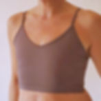 Thumbnail: the busted tank poly thin strap pocketed mastectomy bra for flat bra single and double mastectomy shown flat