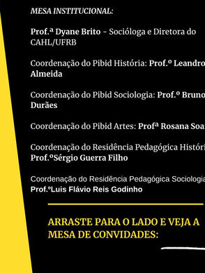 Mesa de Lançamento PIBID e Residência Pedagógica do CAHL/UFRB