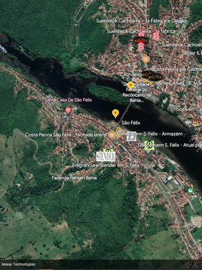 Empresas Fumageiras do Recôncavo no séc. XIX e XX - mapa