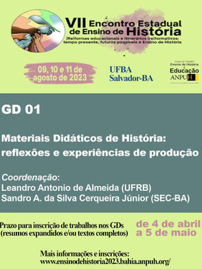 GD sobre Materiais Didáticos no 7o encontro estadual de ensino de história